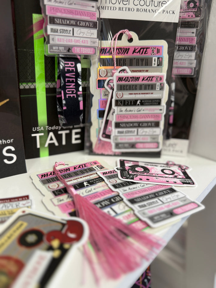 Madison Kate Bookmark +Sticker- Novel Couture® Retro Romance Pack