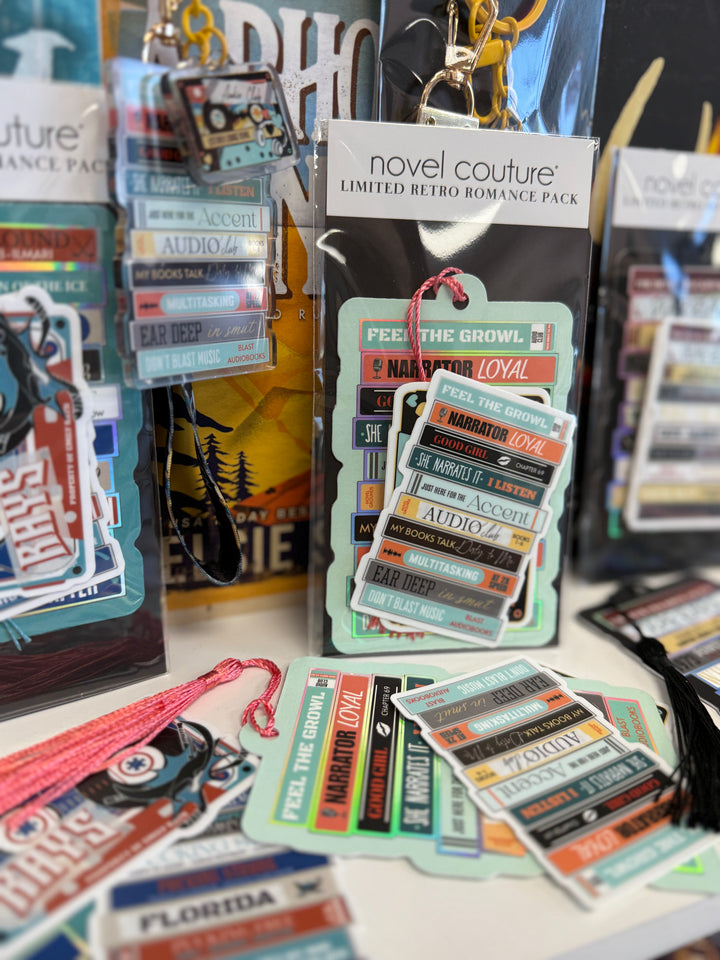 Audio Lover Bookmark +Sticker- Novel Couture® Retro Romance Pack