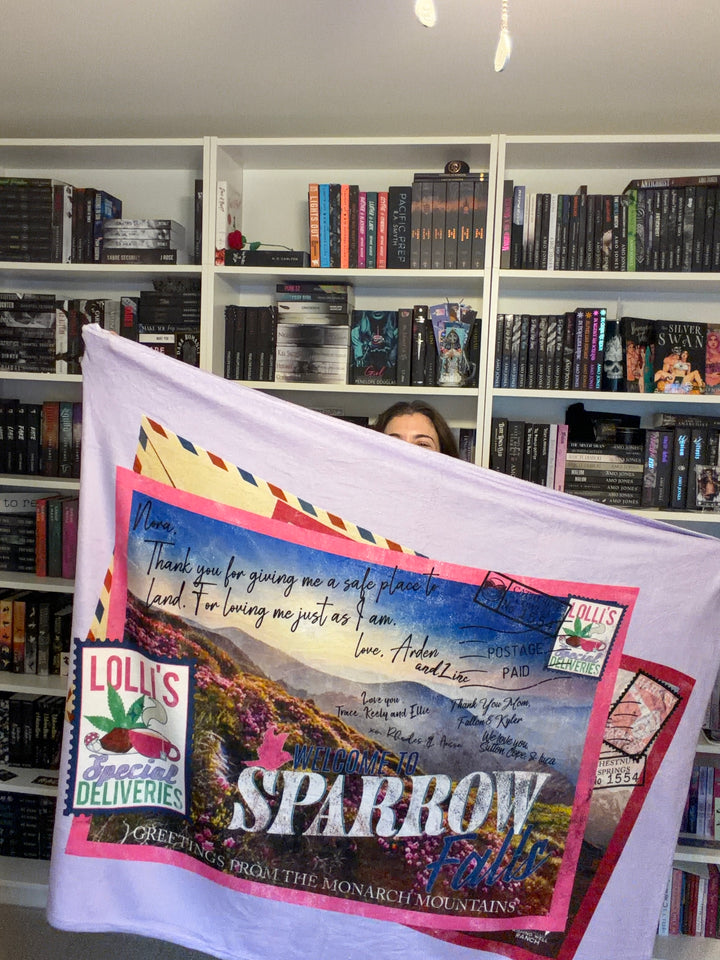 Sparrow Falls Postcard Throw Blanket