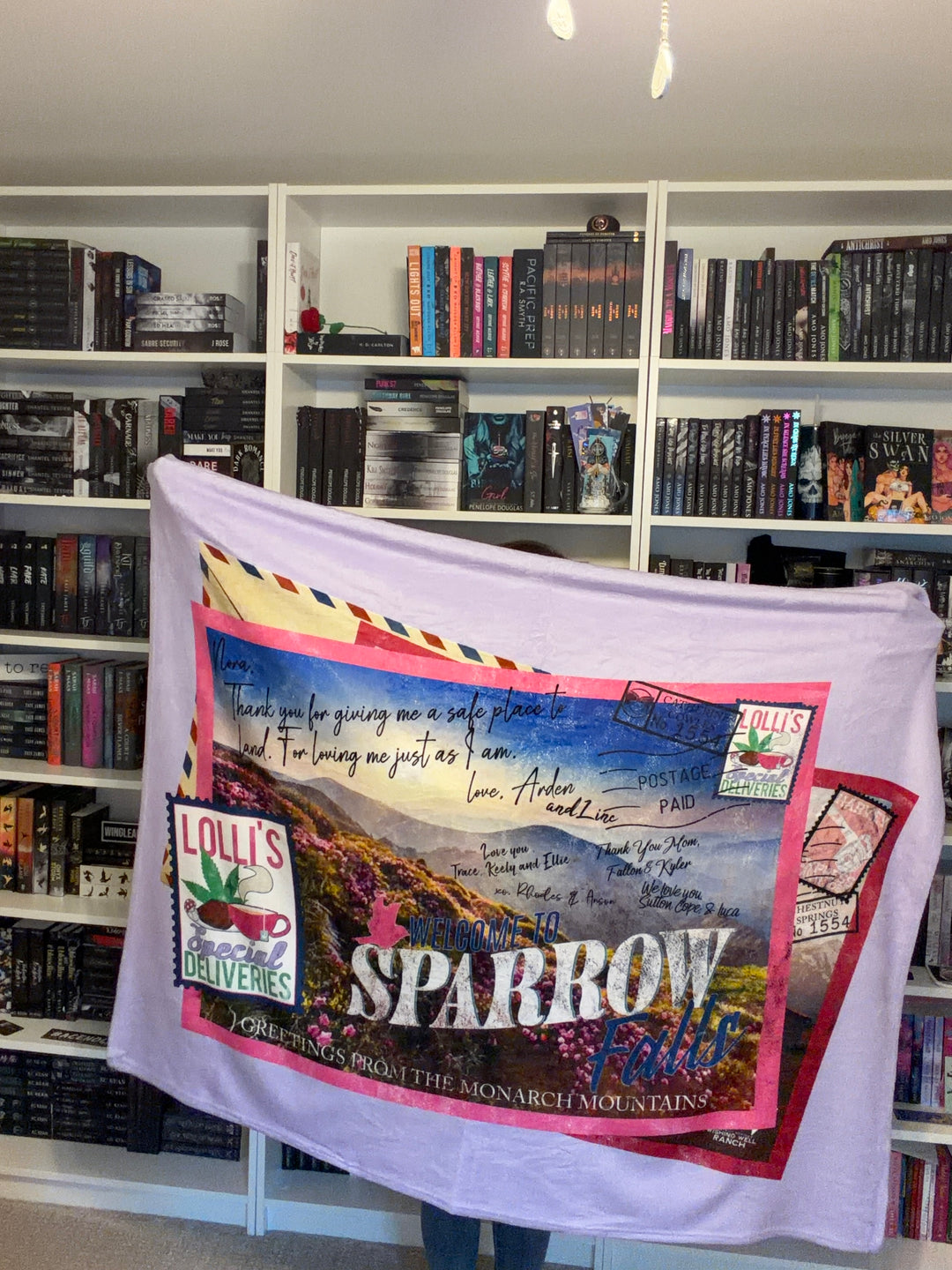 Sparrow Falls Postcard Throw Blanket