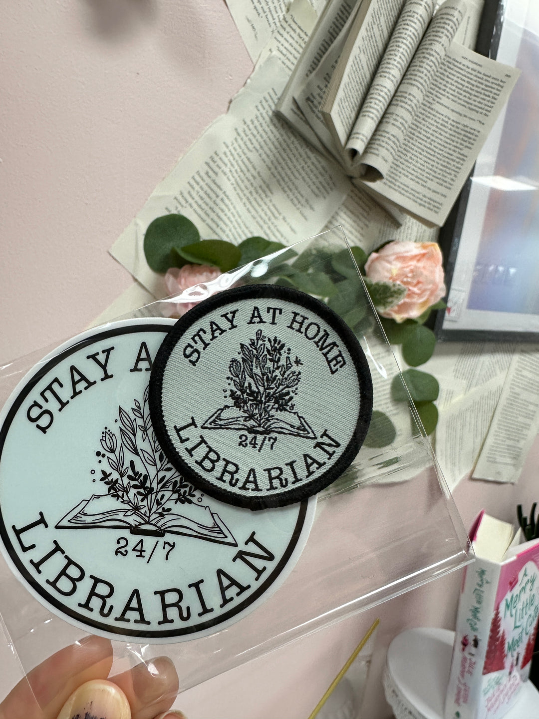 Stay At Home Librarian Club Patch