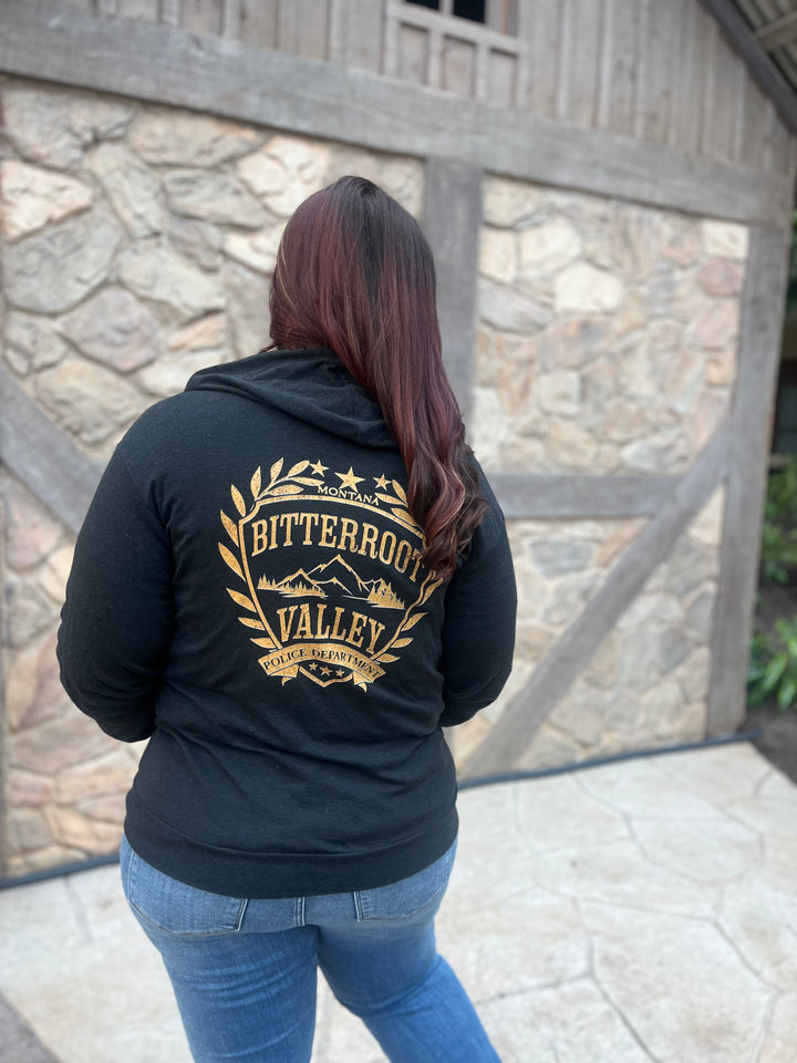 Bitterroot Police Department Unisex Zip Hoodie