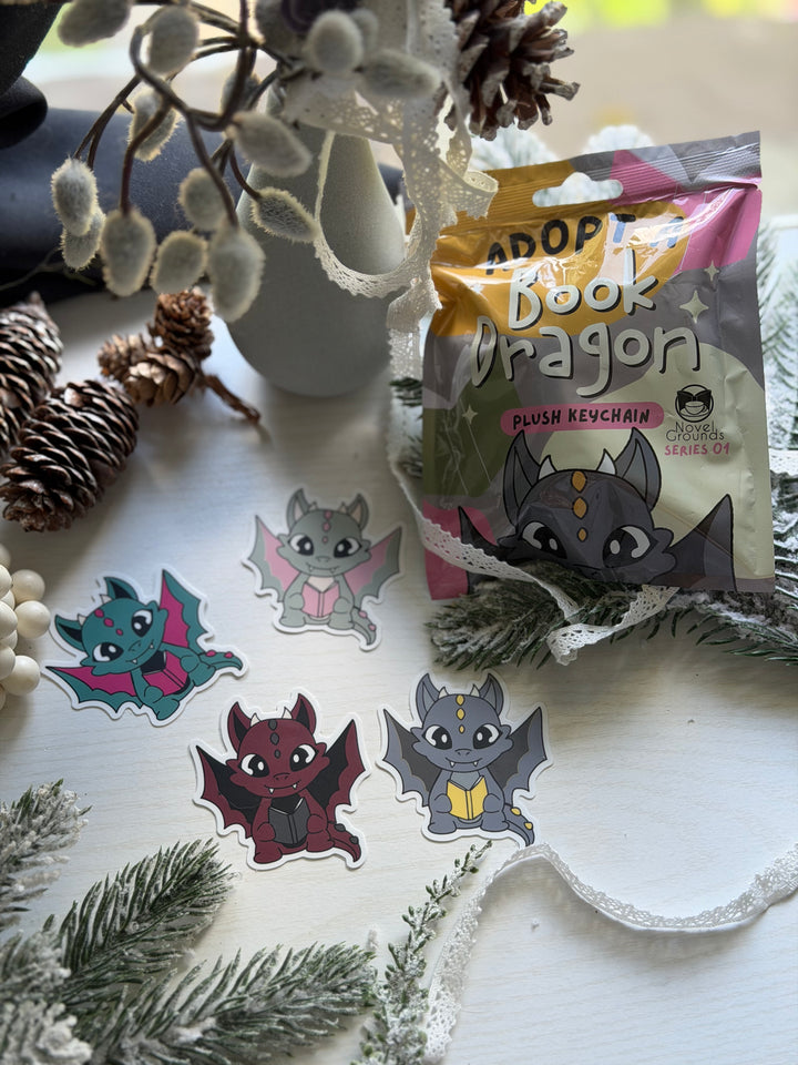Novel Book Dragon Sticker Packs