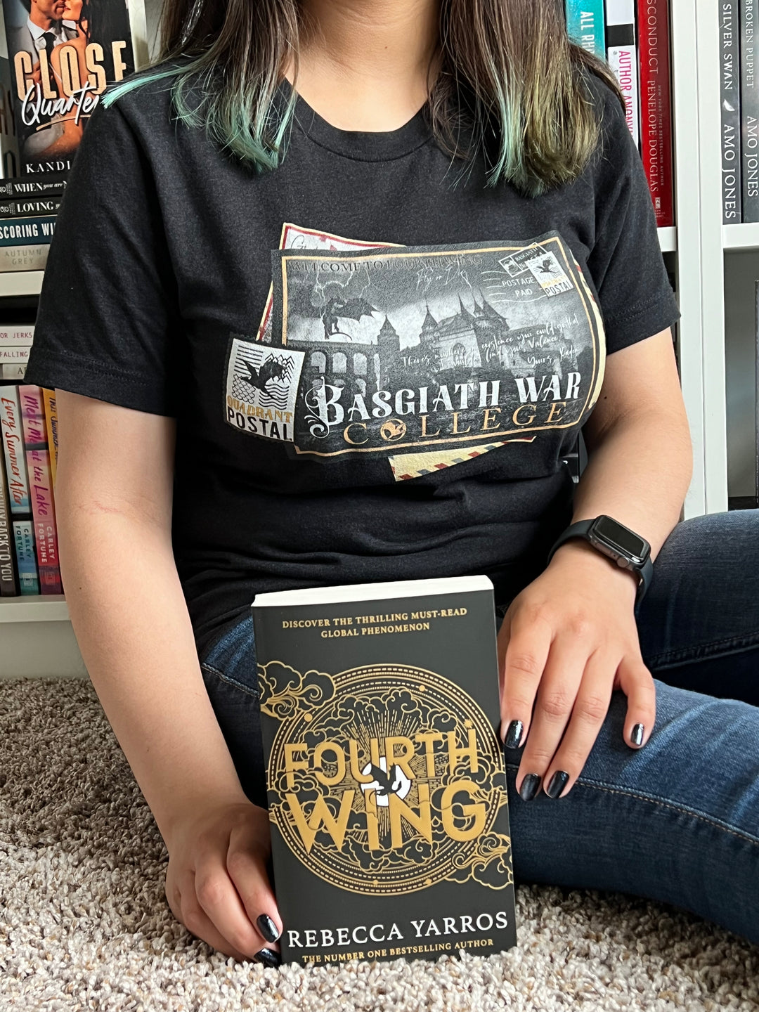 Rebecca Yarros: Limited Edition Basgiath Fourth Wing Postcard Unisex T-Shirt