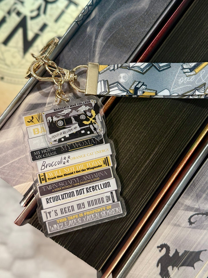 Fourth Wing Romance Mixtape Lanyard + Keychain