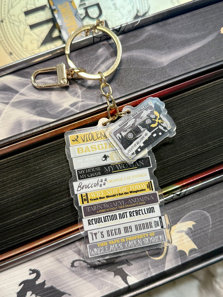 Fourth Wing Romance Mixtape Lanyard + Keychain