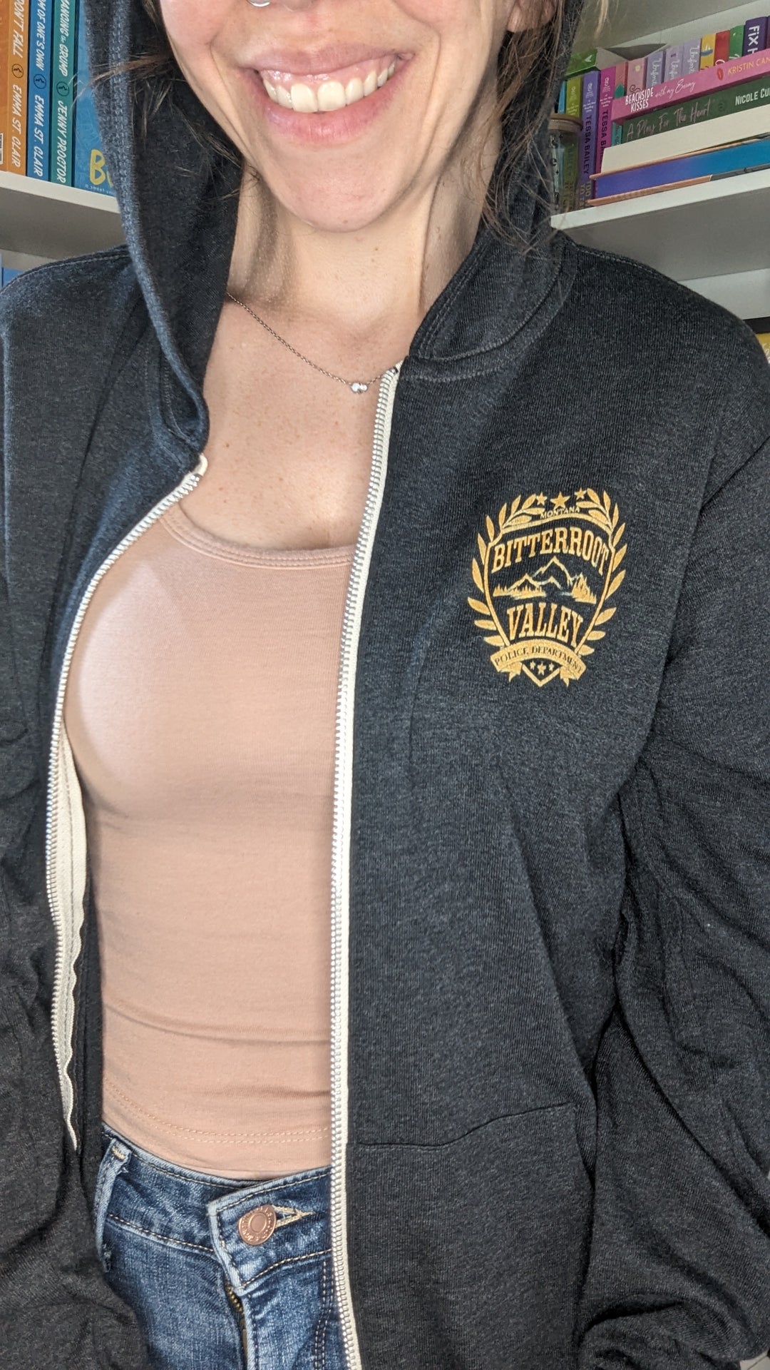 Kristen Proby - Bitterroot Police Department Unisex Zip Hoodie