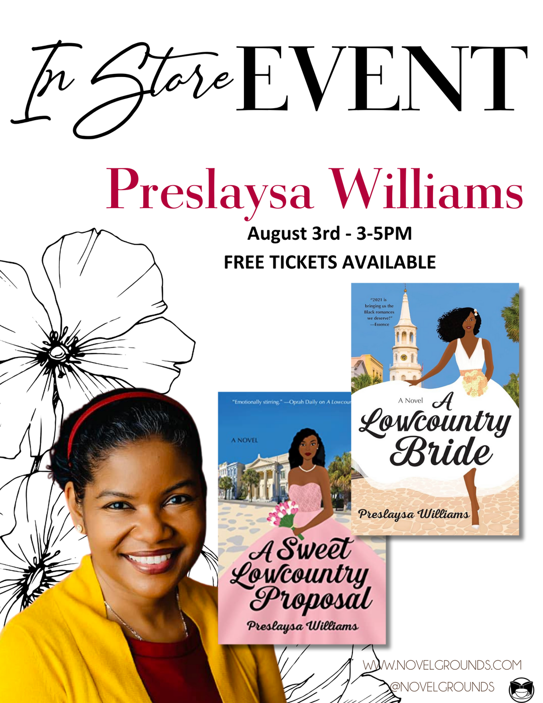 Preslaysa Williams Signing Event Ticket - August 3rd - 3-5pm