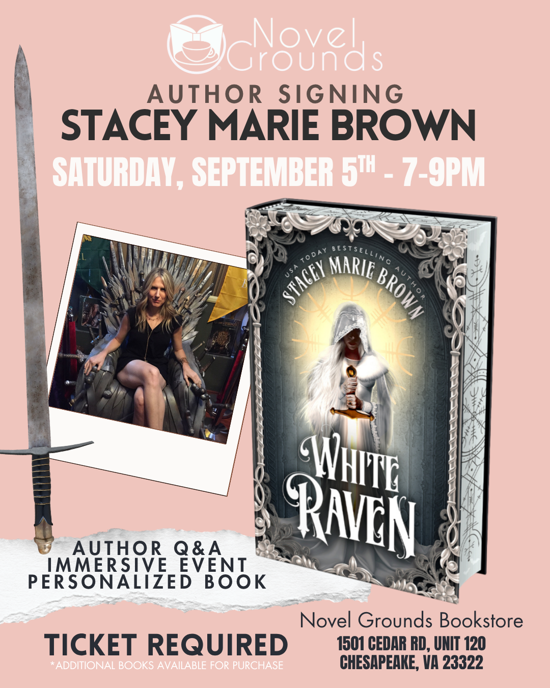 Author Signing: Stacey Marie Brown 9/5