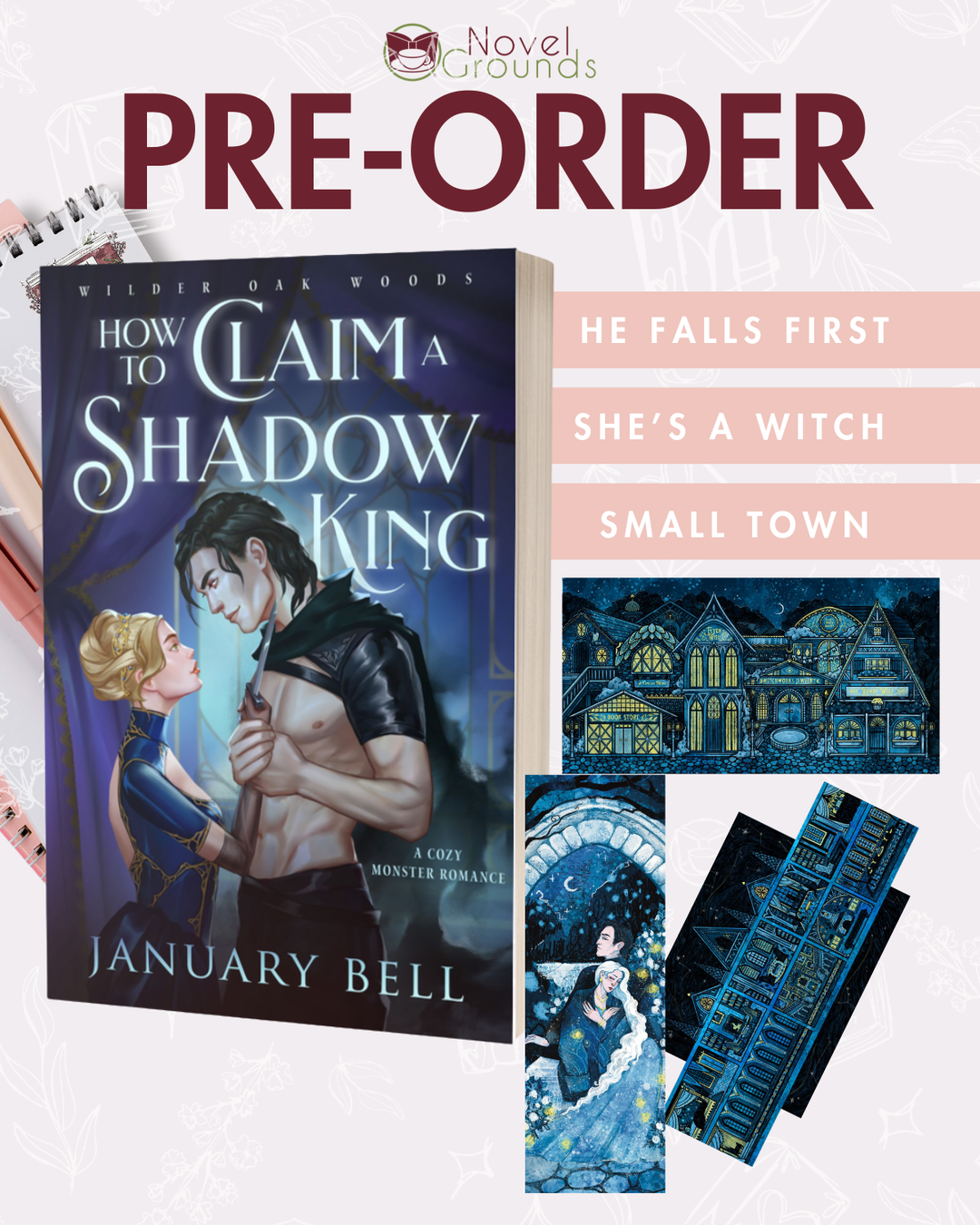 Pre-Order: How To Claim A Shadow King: A Cozy Monster Fantasy Romance (Wilder Oak Woods Book 1)