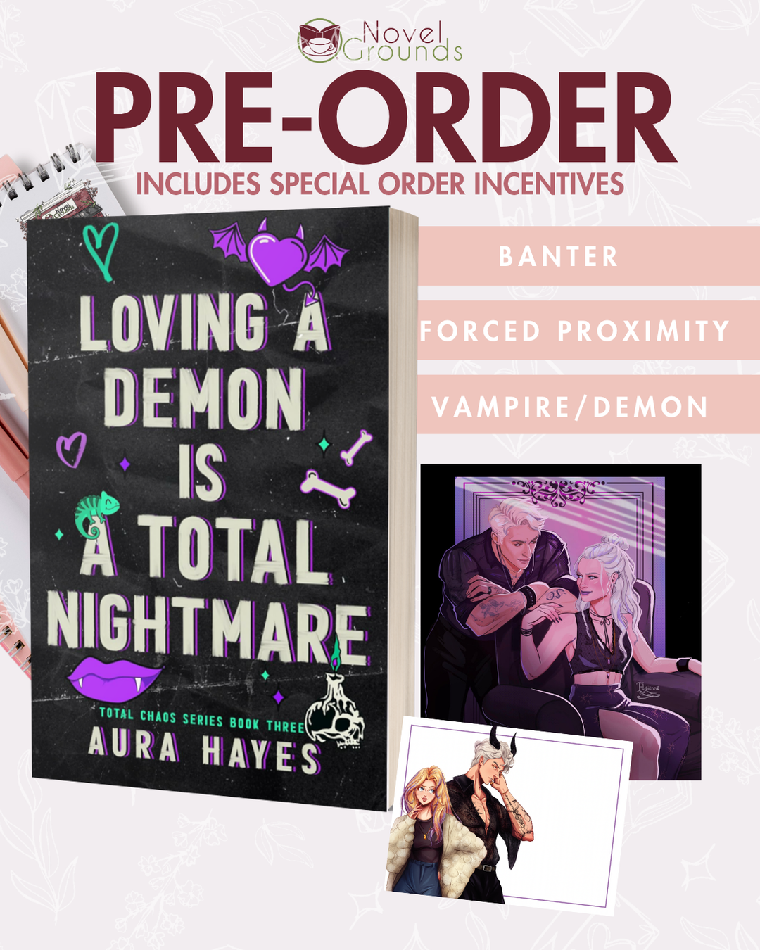 Pre-Order: Loving A Demon Is A Total Nightmare : A Paranormal Dark Rom-Com (Total Chaos Book 3)