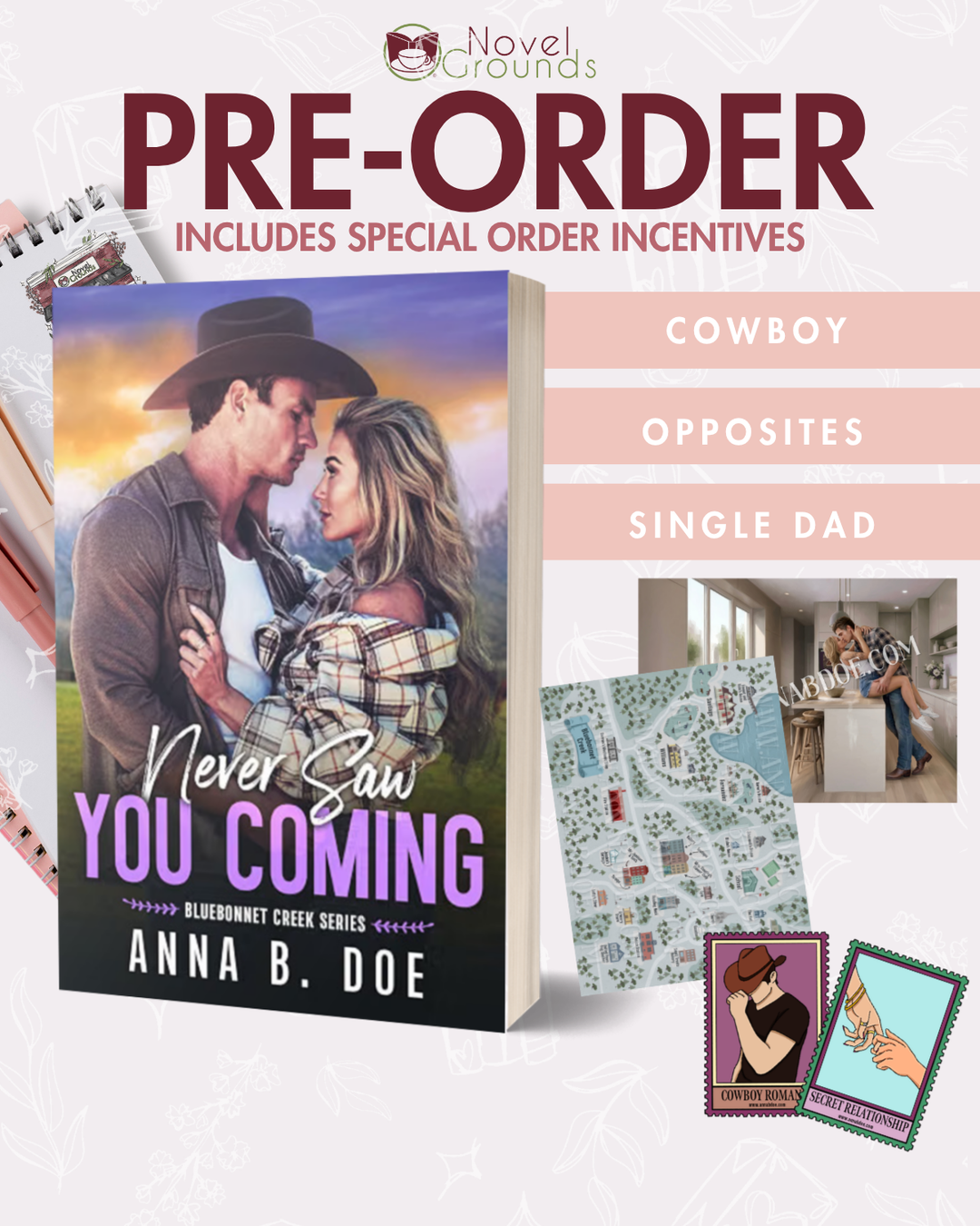 Pre-Order:  Never Saw You Coming (Bluebonnet Creek Book 5)