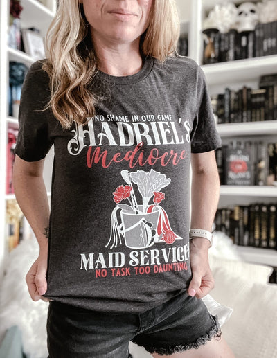 KF Breene: Hadriel's Mediocre Maid Service Unisex t-shirt - Novel Grounds