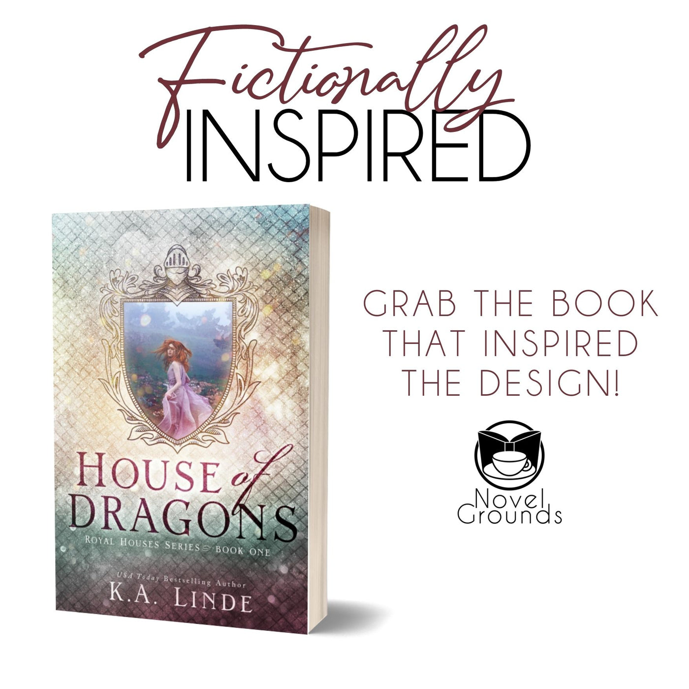 K.A. Linde: House Of Dragons Unisex t-shirt - Novel Grounds