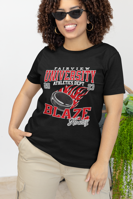 Claire Contreras - Blaze Hockey Unisex t-shirt - Novel Grounds
