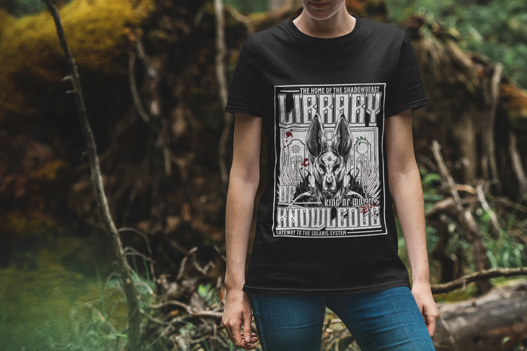 Jaymin Eve- The Library Of Knowledge Unisex t-shirt - Novel Grounds
