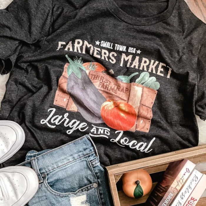 Small Town Farmers Market Unisex T-Shirt - Novel Grounds
