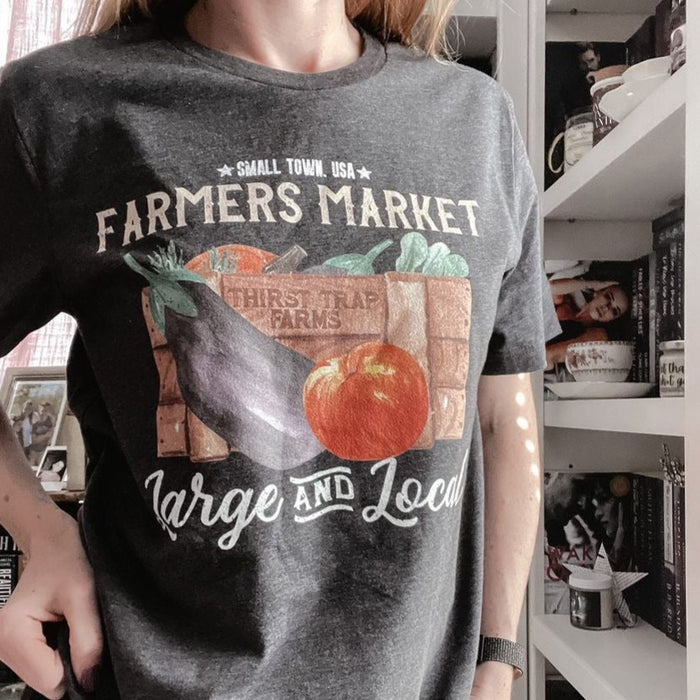 Small Town Farmers Market Unisex T-Shirt - Novel Grounds