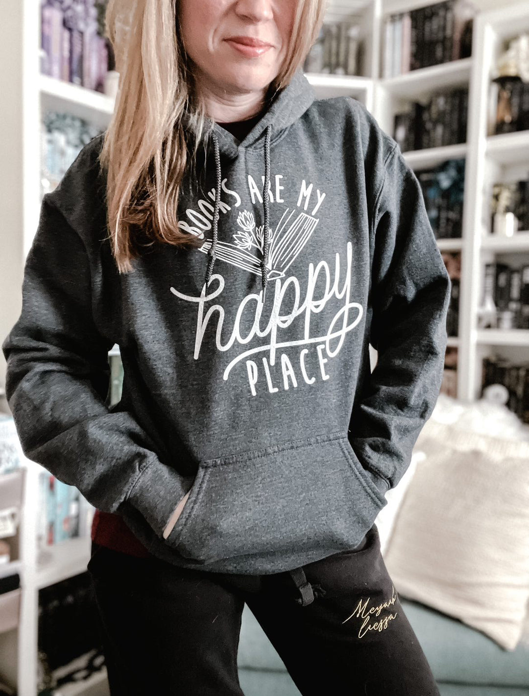 Books Are My Happy Place Unisex Hoodie - Novel Grounds