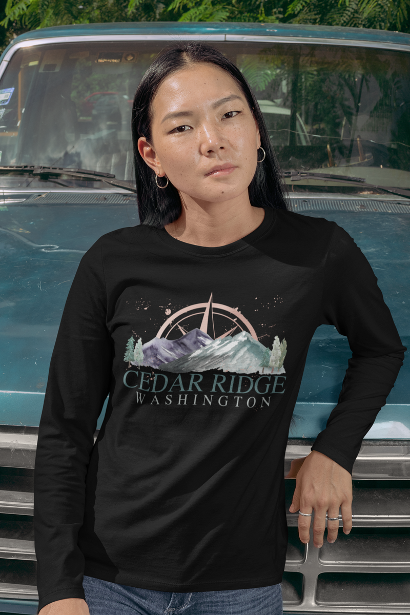 Catherine Cowles- Cedar Ridge Unisex Long Sleeve Tee - Novel Grounds