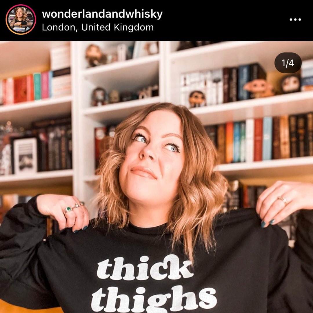 Thick Thighs and Book Vibes Unisex Sweatshirt - Novel Grounds
