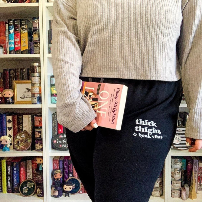 Thick Thighs and Book Vibes Unisex Joggers - Novel Grounds