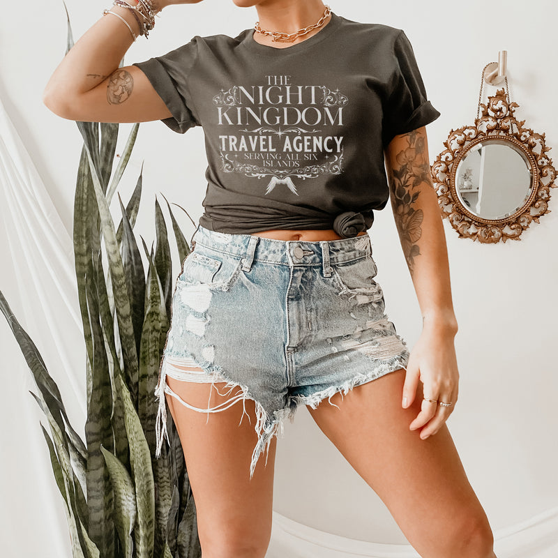 Laura Thalassa - The Bargainer Series Inspired Travel Agency T-Shirt - Novel Grounds